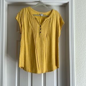 Sonoma Short Sleeve XL Yellow Blouse